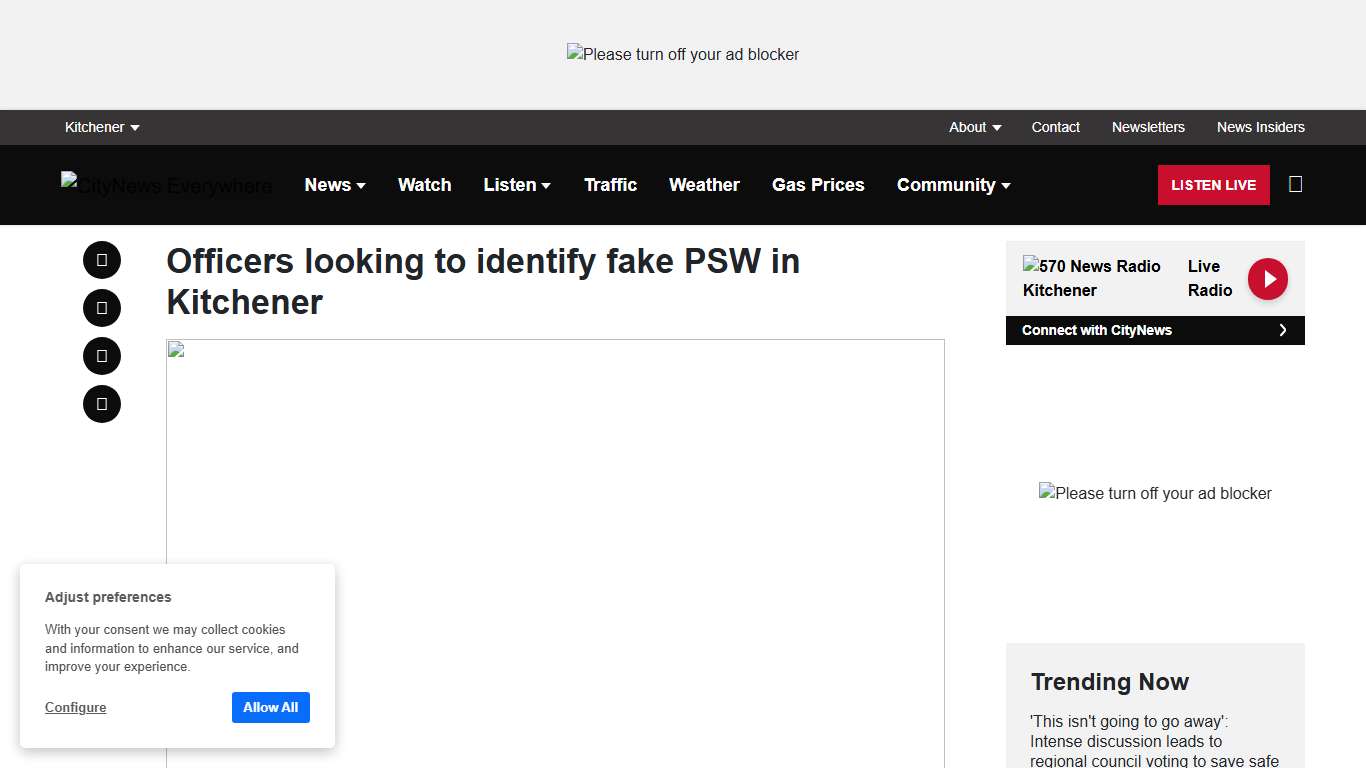 Fake PSW asks for cash after visit to Kitchener building